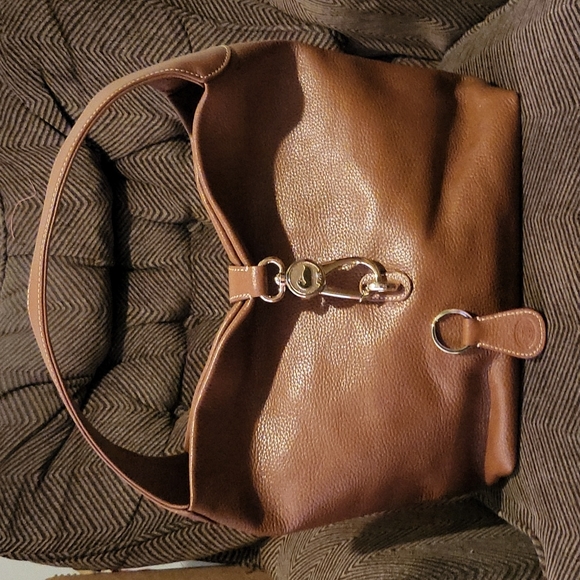 Dooney & Bourke Handbags - D&B Pebble Leather Logo Lock Shoulder Bag